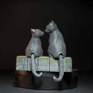 porte-clé couple de chat