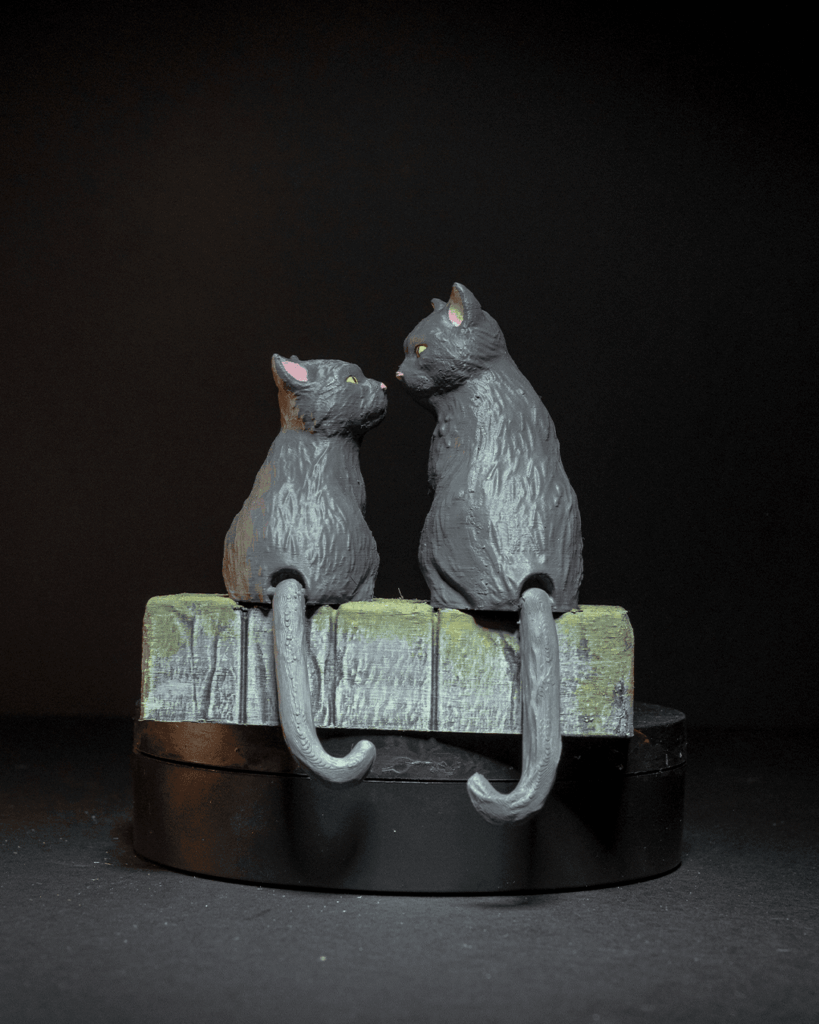 porte-clé couple de chat