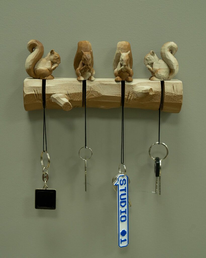 porte-clé famille d'écureuil